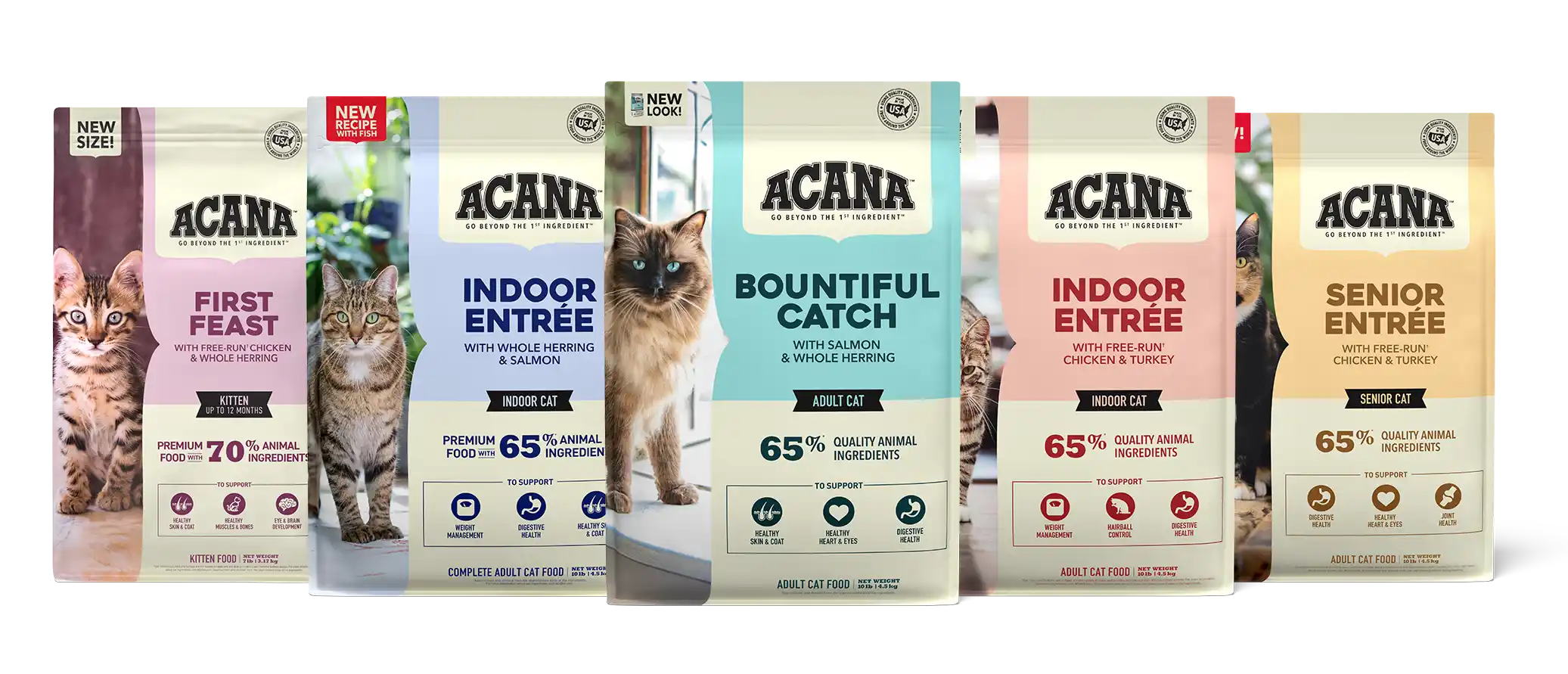 Complete ACANA Cat Recipes product lineup